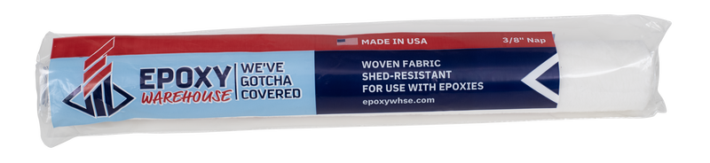 18in Roller Cover, 3/8 Nap, with End Caps, MADE IN USA