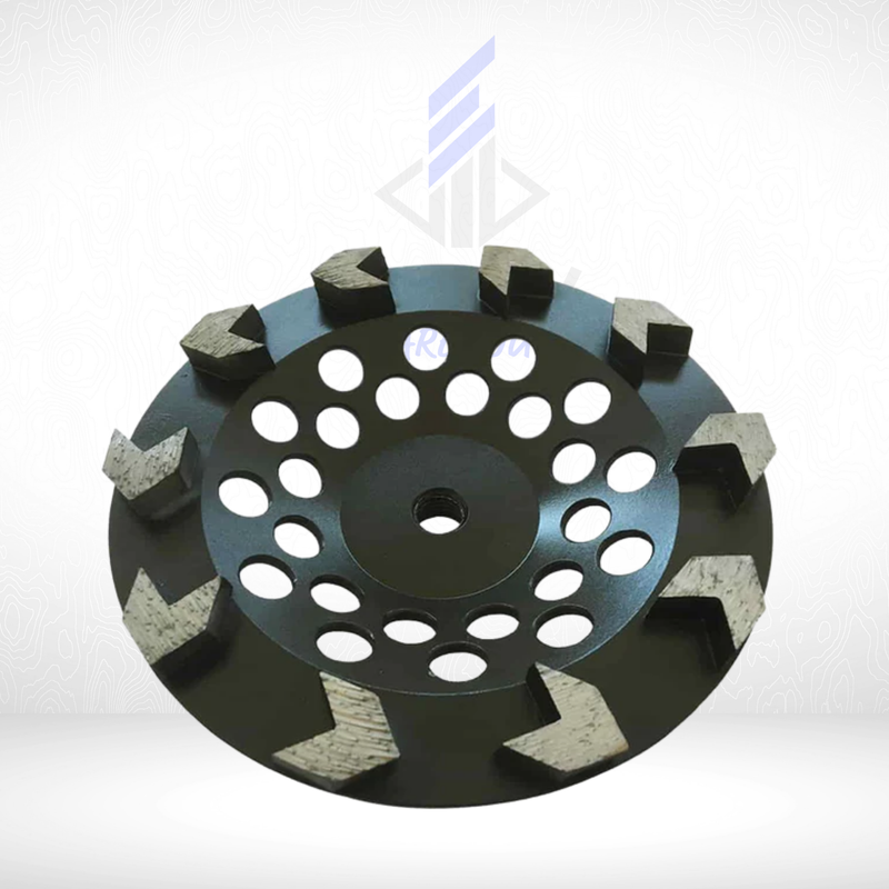 Cup Wheel: 7" Med Arrow 10 Seg