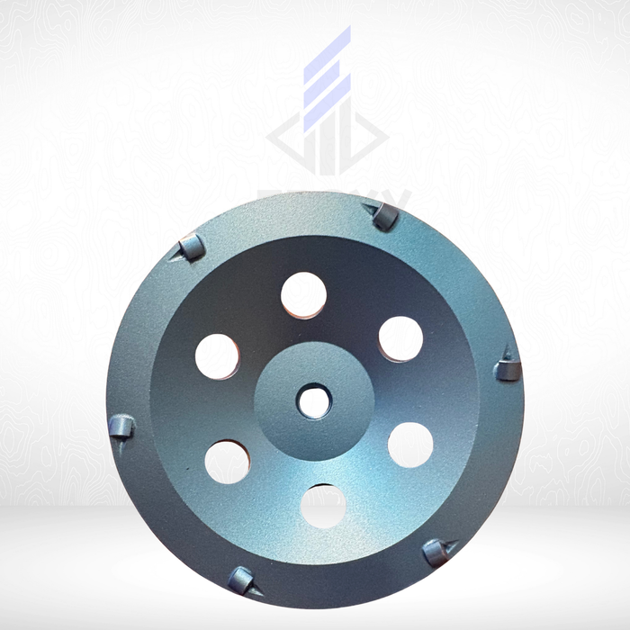 Cup Wheel: 7" PCD, 6 Seg, Threaded